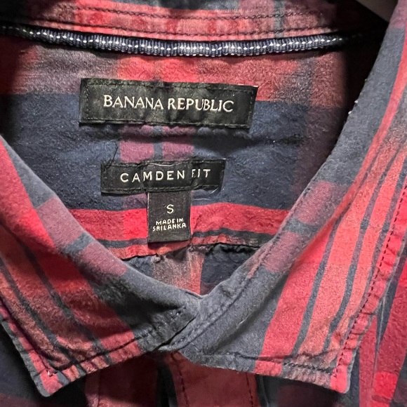 BANANA REPUBLIC CAMDEN FIT CASUAL PLAIN SHIRT SIZE S - Picture 2 of 2